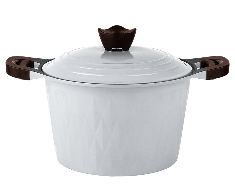 CRYSTAL II Die-Cast Titanium Coated High Stockpot w/Alum Lid (26cm) (IC17626H)